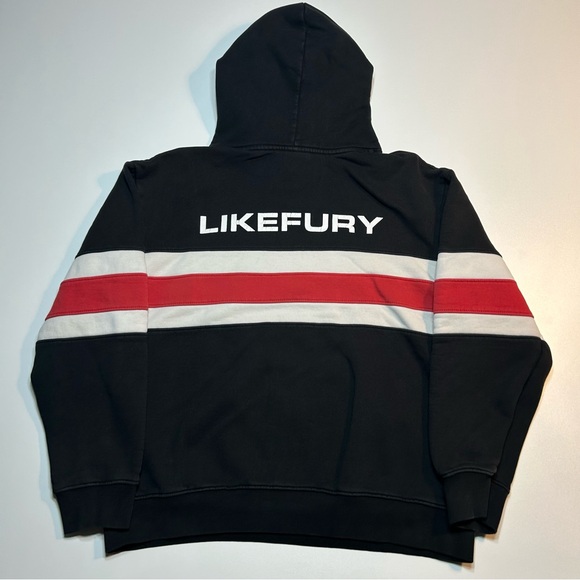 Kaifai NSTK Trilevel Colorblock Hoodie Black Red White Size M - Picture 2 of 6